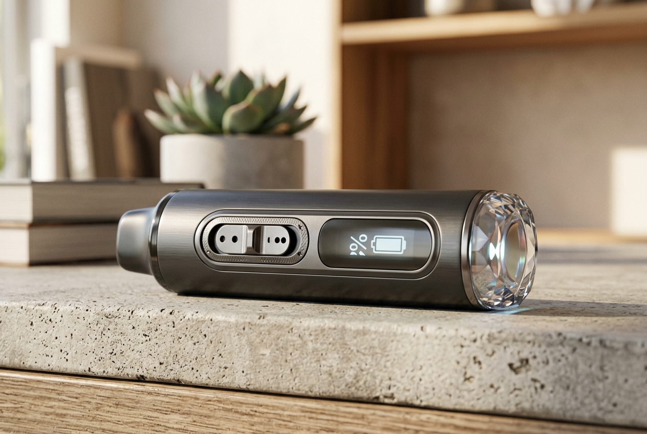 High-capacity rechargeable shisha disposable vape featuring dual MTL and DTL airflow settings and crystal base design